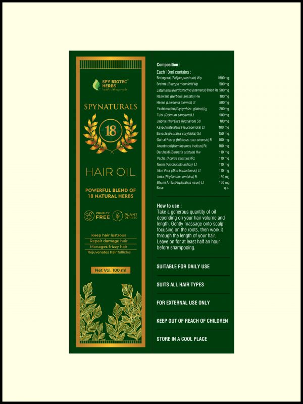 SpyNaturals-18-HAIR-OIL - Herbal Hair Oil