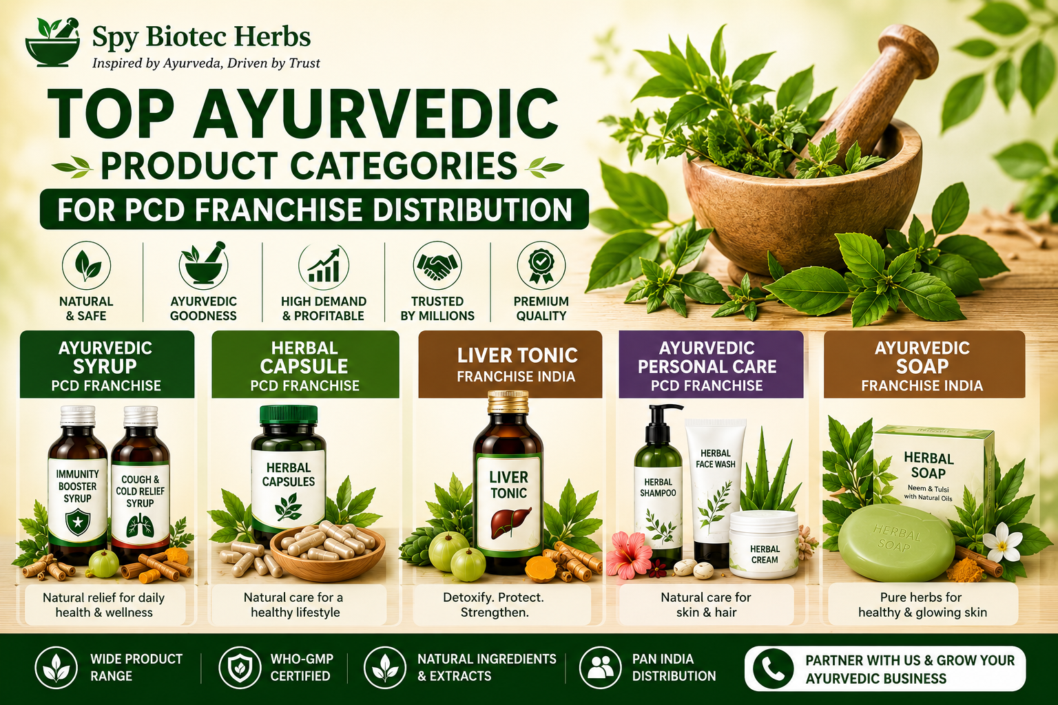 Top Ayurvedic Product Categories for PCD Franchise Distribution